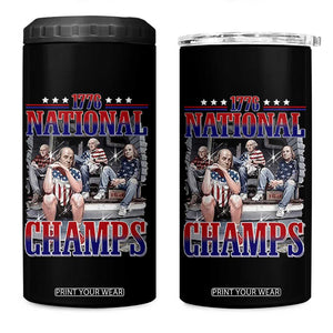 1776 National Champs 4 in 1 Can Cooler Tumbler Funny Founding Father USA 250th Anniversary