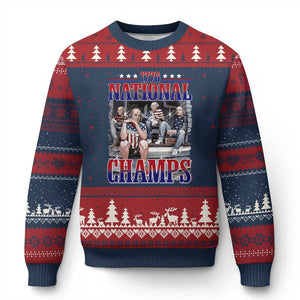 1776 National Champs Ugly Christmas Sweater Funny Founding Father USA 250th Anniversary
