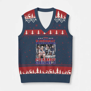 1776 National Champs V-Neck Knit Sweater Vest Funny Founding Father USA 250th Anniversary