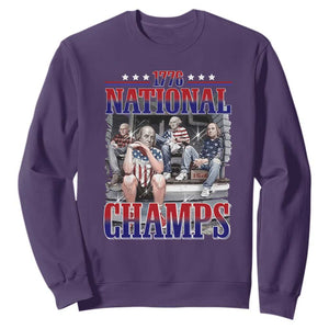 1776 National Champs Sweatshirt Funny Founding Father USA 250th Anniversary