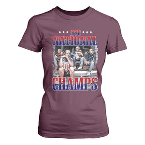 1776 National Champs T Shirt For Women Funny Founding Father USA 250th Anniversary
