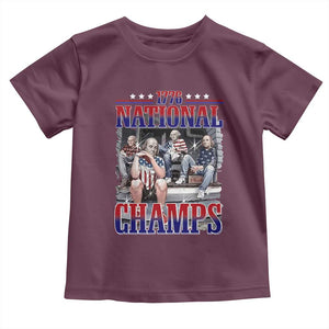 1776 National Champs Toddler T Shirt Funny Founding Father USA 250th Anniversary