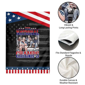 1776 National Champs Patriotic Garden Flag Funny Founding Father USA 250th Anniversary