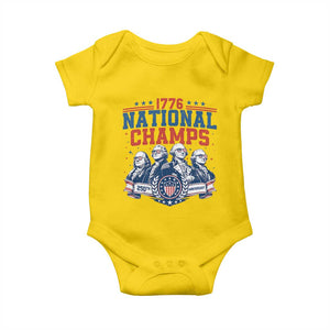 1776 National Champs Baby Onesie Funny Founding Fathers Sunglasses Patriotic 4th of July