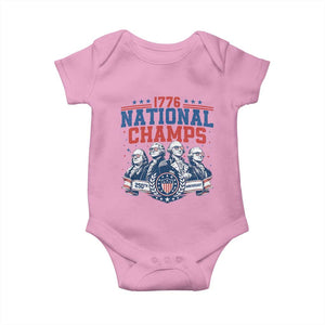 1776 National Champs Baby Onesie Funny Founding Fathers Sunglasses Patriotic 4th of July