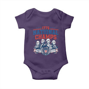 1776 National Champs Baby Onesie Funny Founding Fathers Sunglasses Patriotic 4th of July