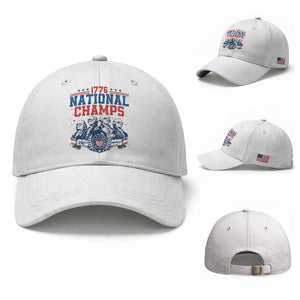 1776 National Champs Baseball Cap Funny Founding Fathers Sunglasses Patriotic 4th of July