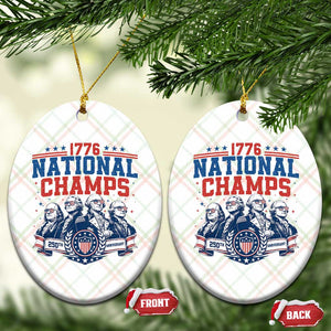 1776 National Champs Ceramic Ornament Funny Founding Fathers Sunglasses Patriotic 4th of July