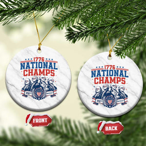 1776 National Champs Ceramic Ornament Funny Founding Fathers Sunglasses Patriotic 4th of July