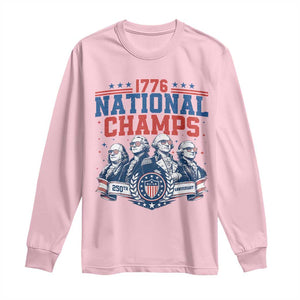 1776 National Champs Long Sleeve Shirt Funny Founding Fathers Sunglasses Patriotic 4th of July