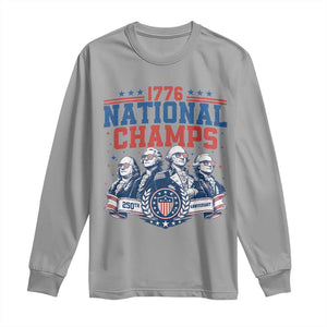 1776 National Champs Long Sleeve Shirt Funny Founding Fathers Sunglasses Patriotic 4th of July