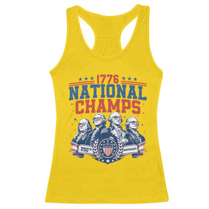1776 National Champs Racerback Tank Top Funny Founding Fathers Sunglasses Patriotic 4th of July