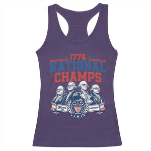 1776 National Champs Racerback Tank Top Funny Founding Fathers Sunglasses Patriotic 4th of July
