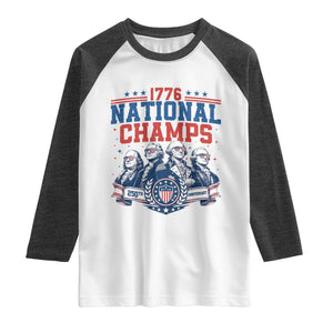 1776 National Champs Raglan Shirt Funny Founding Fathers Sunglasses Patriotic 4th of July