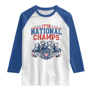 1776 National Champs Raglan Shirt Funny Founding Fathers Sunglasses Patriotic 4th of July