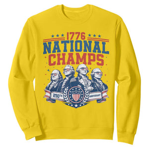 1776 National Champs Sweatshirt Funny Founding Fathers Sunglasses Patriotic 4th of July