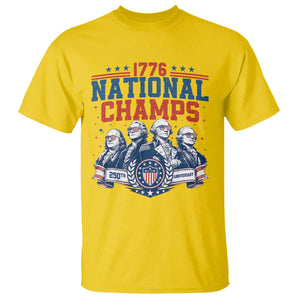 1776 National Champs T Shirt Funny Founding Fathers Sunglasses Patriotic 4th of July