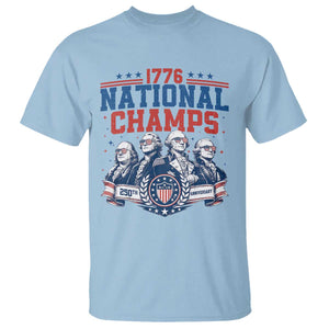 1776 National Champs T Shirt Funny Founding Fathers Sunglasses Patriotic 4th of July