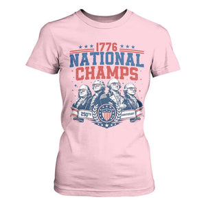 1776 National Champs T Shirt For Women Funny Founding Fathers Sunglasses Patriotic 4th of July