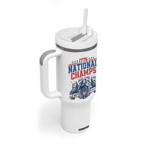 1776 National Champs Tumbler With Handle Funny Founding Fathers Sunglasses Patriotic 4th of July