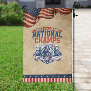 1776 National Champs Patriotic Garden Flag Funny Founding Fathers Sunglasses Patriotic 4th of July