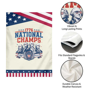 1776 National Champs Patriotic Garden Flag Funny Founding Fathers Sunglasses Patriotic 4th of July