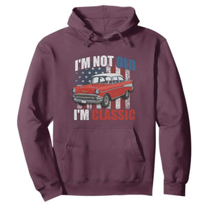 I'm Not Old I'm Classic Hoodie American Classic Collector Car US Flag