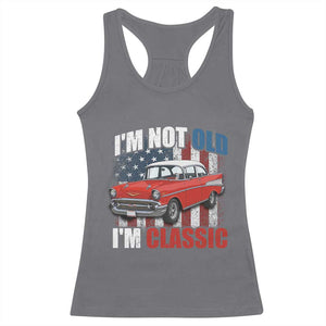 I'm Not Old I'm Classic Racerback Tank Top American Classic Collector Car US Flag