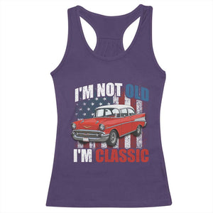 I'm Not Old I'm Classic Racerback Tank Top American Classic Collector Car US Flag