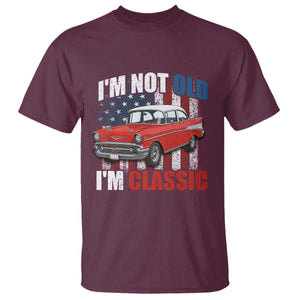I'm Not Old I'm Classic T Shirt American Classic Collector Car US Flag