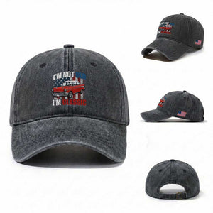 I'm Not Old I'm Classic Washed Cotton Baseball Cap American Classic Collector Car US Flag