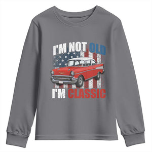 I'm Not Old I'm Classic Youth Sweatshirt American Classic Collector Car US Flag