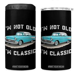 I'm Not Old I'm Classic 4 in 1 Can Cooler Tumbler Vintage 1957 Turquoise Classic Car