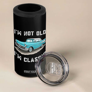 I'm Not Old I'm Classic 4 in 1 Can Cooler Tumbler Vintage 1957 Turquoise Classic Car