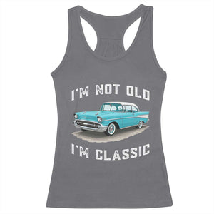 I'm Not Old I'm Classic Racerback Tank Top Vintage 1957 Turquoise Classic Car