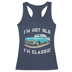I'm Not Old I'm Classic Racerback Tank Top Vintage 1957 Turquoise Classic Car