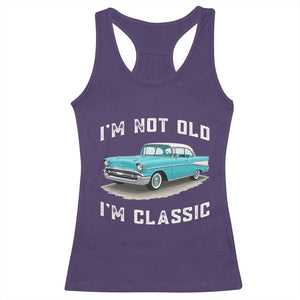 I'm Not Old I'm Classic Racerback Tank Top Vintage 1957 Turquoise Classic Car