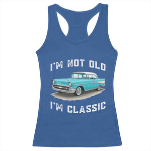 I'm Not Old I'm Classic Racerback Tank Top Vintage 1957 Turquoise Classic Car
