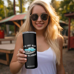 I'm Not Old I'm Classic Skinny Tumbler Vintage 1957 Turquoise Classic Car