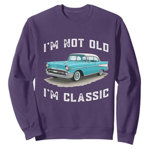 I'm Not Old I'm Classic Sweatshirt Vintage 1957 Turquoise Classic Car