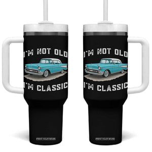 I'm Not Old I'm Classic Tumbler With Handle Vintage 1957 Turquoise Classic Car