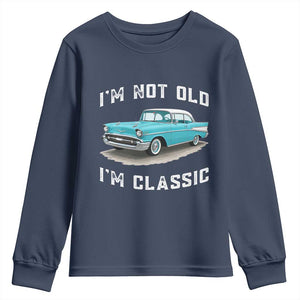 I'm Not Old I'm Classic Youth Sweatshirt Vintage 1957 Turquoise Classic Car