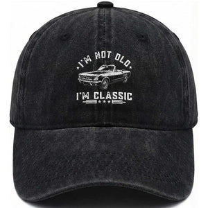 I'm Not Old I'm Classic Washed Cotton Baseball Cap Vintage 1963 Classic Sports Car