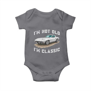 I'm Not Old I'm Classic Baby Onesie Vintage 1963 Sports Car Retro Americana