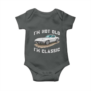 I'm Not Old I'm Classic Baby Onesie Vintage 1963 Sports Car Retro Americana