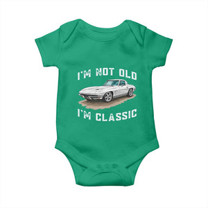 I'm Not Old I'm Classic Baby Onesie Vintage 1963 Sports Car Retro Americana