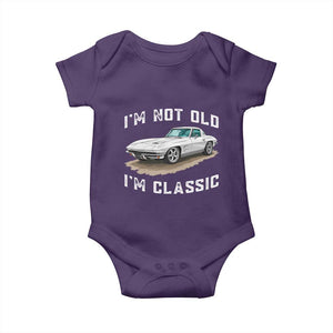 I'm Not Old I'm Classic Baby Onesie Vintage 1963 Sports Car Retro Americana