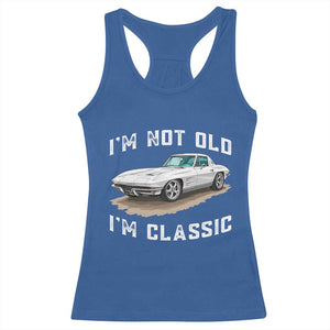 I'm Not Old I'm Classic Racerback Tank Top Vintage 1963 Sports Car Retro Americana