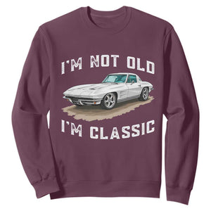 I'm Not Old I'm Classic Sweatshirt Vintage 1963 Sports Car Retro Americana