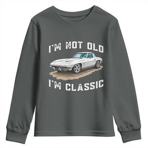 I'm Not Old I'm Classic Youth Sweatshirt Vintage 1963 Sports Car Retro Americana